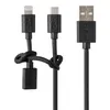 USB Дата-кабель "Belkin" 2 в 1 Apple Lightning 8-pin/Micro USB (F8J080bt03-BLK) (черный/коробка)