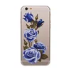 Защитное стекло с рисунком 2,5D для iPhone 6/6s "Роза синяя" Tempered Glass 0,33 мм (две стороны)