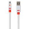 USB Дата-кабель "Griffin" Micro USB 2 метра,плоский (коробка белый)