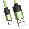 USB кабель "LP" Micro USB круглый soft touch металлические разъемы (зеленый/европакет)