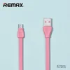 USB Дата-кабель "РЕМАКС" Martin 028i Micro USB 1 метр плоский пластиковые разьемы (розовый)