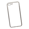 Силиконовый чехол "LP" для iPhone 8 Plus/7 Plus TPU (прозрачный с серебряной хром рамкой, европакет)