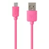 USB Дата-кабель "РЕМАКС" RC-06i Micro USB 1 метр круглый пластиковые разьемы (розовый)
