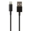 USB кабель "LP" для Apple Lightning 8 pin пружина 1м. (черный/европакет)