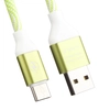USB кабель "LP" USB Type-C "Волны" (зеленый/белый/европакет)