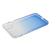 Защитная крышка "LP" для iPhone X/Xs "Градиент" (прозрачная с синим/европакет)