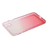 Защитная крышка "LP" для iPhone X/Xs "Градиент" (прозрачная с розовым/европакет)