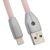 USB кабель REMAX RC-043i Knight Lightning 8-pin, LED, 1м, TPE (серебряный)