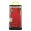 Защитная крышка "G-Case" для iPhone X/Xs Noble Series (кожа/красная, коробка)