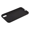 Защитная крышка для iPhone X/Xs с металлическим яблоком (черная/европакет)