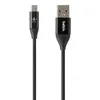 USB Дата-кабель "Belkin" Apple Lightning 8-pin в оплетке MIXIT Duratek 1,2 м (черный/коробка)