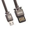 USB кабель WK Master WDC-030m MicroUSB, 1м, металл (черный)