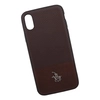 Защитная крышка для iPhone X/Xs "POLO&RACQUET CLUB" (коричневая, коробка)