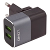 СЗУ "LDNIO" 2 USB выхода 2,4А Quick Charge 2.0 + кабель Apple Lightning 8-pin A2206 (черная/коробка)