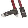 USB кабель REMAX RC-072th Linyo MicroUSB/Lightning 8-pin/Type-C, 3в1, 1м, TPE (красный)