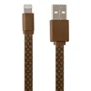 USB Дата-кабель для Apple Lightning 8-pin плоский LV 1 метр (коричневый)