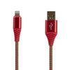 USB кабель "LP" для Apple Lightning 8-pin "Носки" (красный/блистер)
