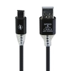 USB кабель "LP" для Apple Lightning 8-pin "Змея" LED TPE (черный/блистер)