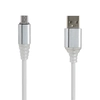 USB кабель "LP" Micro USB "Змея" LED TPE (белый/блистер)