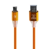USB кабель "LP" Type-C "Змея" LED TPE (оранжевый/блистер)