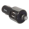 АЗУ HOCO E19 Smart 1xUSB, 2.4А, BT4.2, USB flash, FM, LED дисплей (серый)
