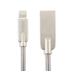 USB кабель inkax CK-24 Knight Lightning 8-pin, 1м, металл (серебряный)