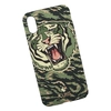 Защитная крышка для iPhone X/Xs "KUtiS" Hipster MK-1 Тигр (зеленая с черным)