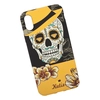 Защитная крышка для iPhone X/Xs "KUtiS" Skull BK-7 Los Muertos Hombre (черная с оранжевым)