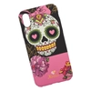 Защитная крышка для iPhone X/Xs "KUtiS" Skull BK-8 Los Muertos Chica (черная с розовым)