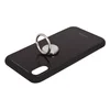 Защитная крышка "LP" для iPhone X/Xs "Glass Case" с кольцом (черное стекло/коробка)