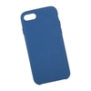 Защитная крышка для iPhone SE 2/8/7 Leather Сase кожаная (синяя, коробка)