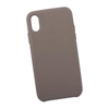 Защитная крышка для iPhone X/Xs Leather Сase кожаная (серая, коробка)
