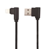 USB кабель "LP" для Apple Lightning 8 pin L-коннектор "Круглый шнурок" (черный/коробка)