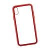 Чехол REMAX Shield для iPhone X/Xs прозрачное стекло с рамкой+TPU (красный)