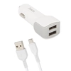 АЗУ HOCO Z23 Grand Style 2xUSB, 2.4А + USB кабель MicroUSB, 1м (белый)