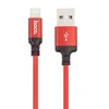 USB кабель HOCO X14 Times Speed Lightning 8-pin, 1м, нейлон (черный/красный)
