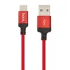 USB кабель HOCO X14 Times Speed Type-C, 1м, нейлон (черный/красный)