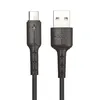 USB кабель HOCO X30 Star MicroUSB, LED, 1.2м, TPE (черный)