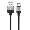 USB кабель BOROFONE BX28 Dignity Type-C, 1м, 3A, PVC (серый/черный)