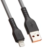 USB кабель "LP" для Apple Lightning 8-pin "Extra" TPE (серый/коробка)