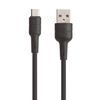 USB кабель BOROFONE BX30 Silicone MicroUSB, 1м, 2.4A, силикон (черный)