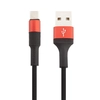 USB кабель BOROFONE BX21 Outstanding MicroUSB, 1м, 2.4A, нейлон (черный/красный)
