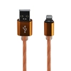 USB кабель "LP" для Apple Lightning 8 pin Косичка 1м. (оранжевый/европакет)