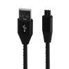 USB кабель "LP" Type-C Кожаная оплетка 1м. (черный/европакет)