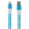 USB кабель "LP" для Apple Lightning 8 pin Тянучка 0.75-1.2м. (голубой/блистер)