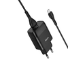 СЗУ HOCO C72Q Glorious 1xUSB, 3А, 18W, QC3.0 + USB кабель MicroUSB, 1м (черный)