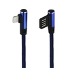 USB кабель "LP" для Apple Lightning 8 pin оплетка Т-порт 1м. (синий/европакет)