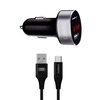 АЗУ Earldom ES-121C 2xUSB, 2.1A , LED дисплей + кабель Type-C, 1м (черный)