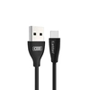 USB кабель Earldom EC-087С Type-C, 2.4A, 1м, TPE (черный)