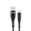 USB кабель Earldom EC-061M MicroUSB, 2.4A, 1м, нейлон (черный)